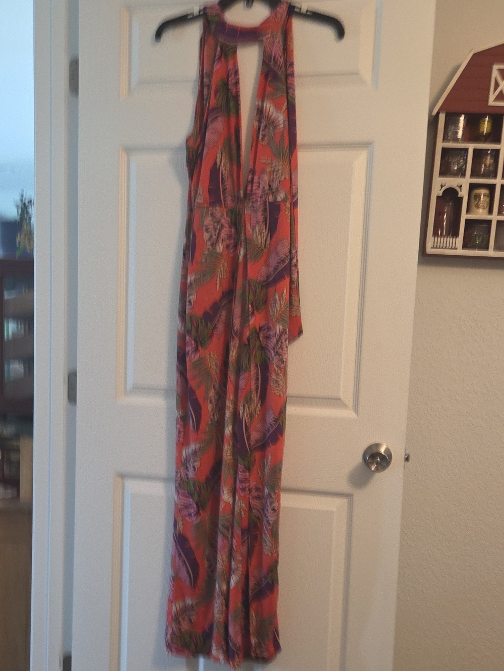 Timing Coral Tropical Halter Romper Jumpsuit